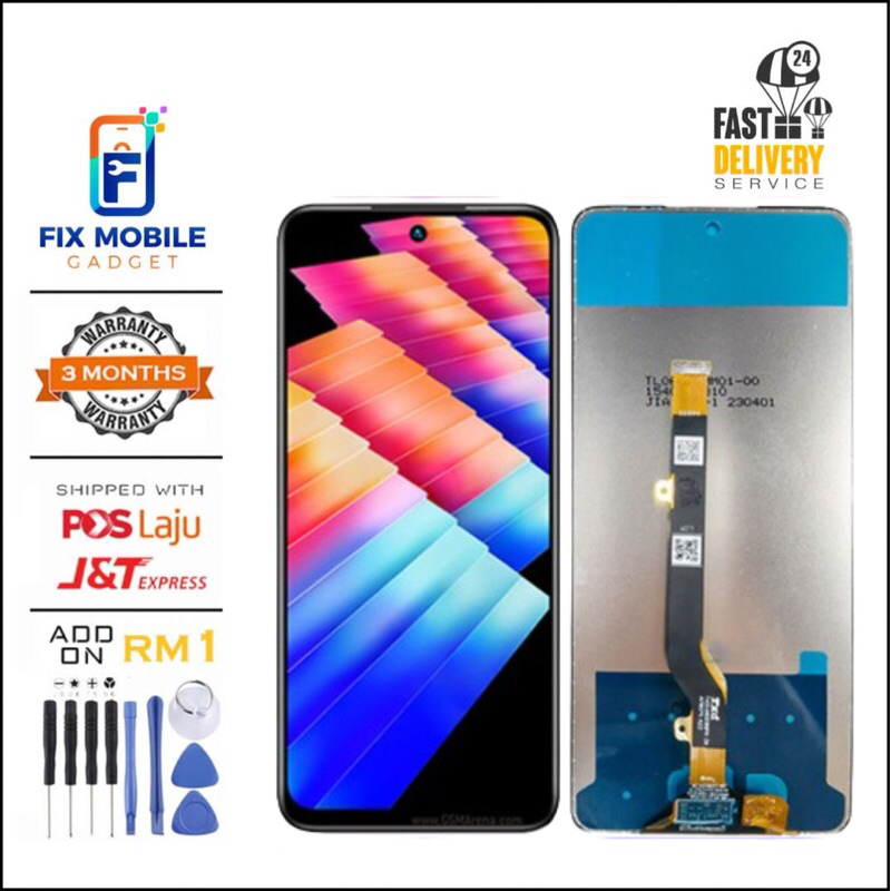 LCD สําหรับ Infinix NOTE 30 4G 5G ร้อน 30 X6833 X6833B X6716B X6711 X6832 หน้าจอสัมผัส LCD (รับประกั