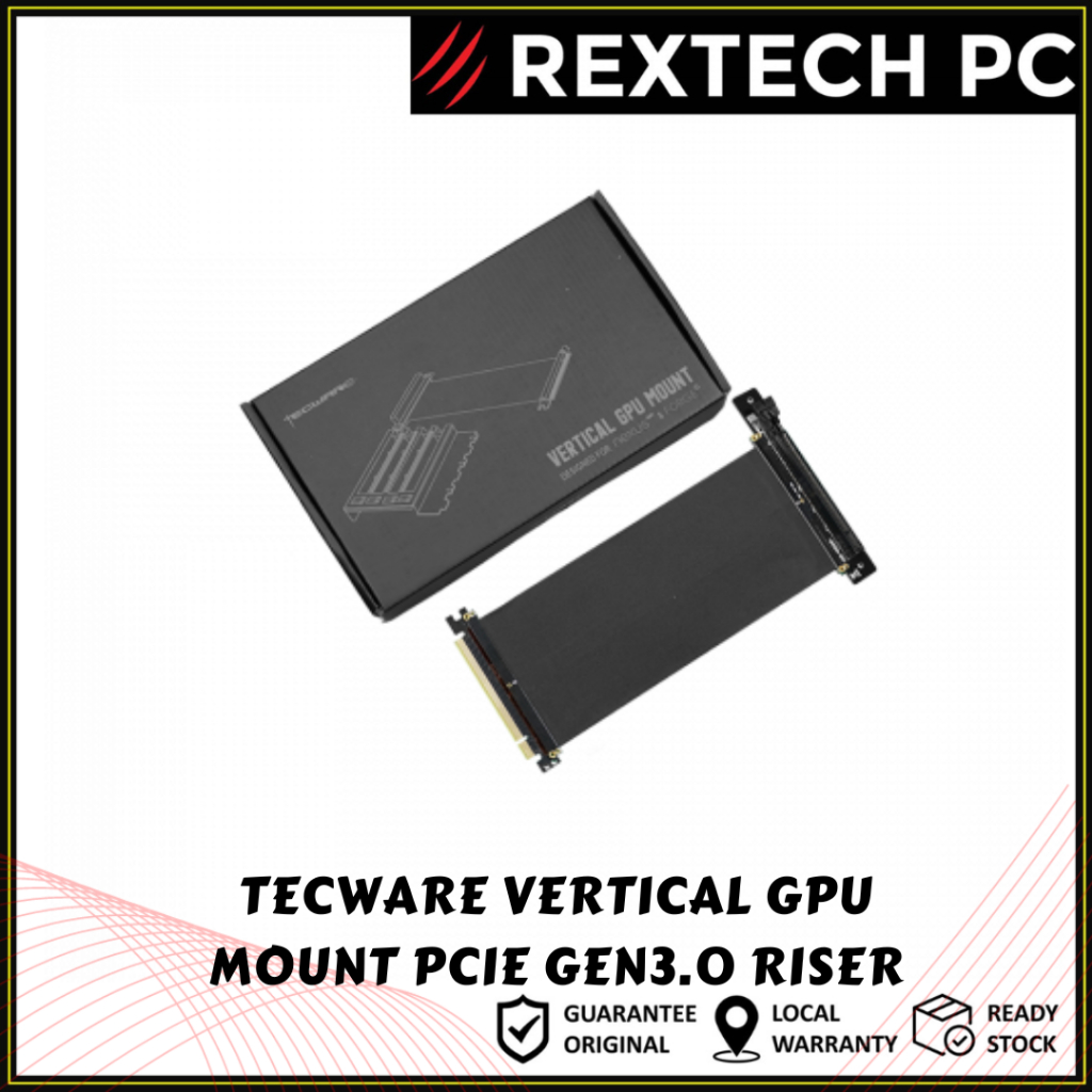 Rextech TECWARE แนวตั ้ ง GPU Mount PCIE GEN3.0 Riser ( สําหรับ NEXUS Air &amp; FORGE S