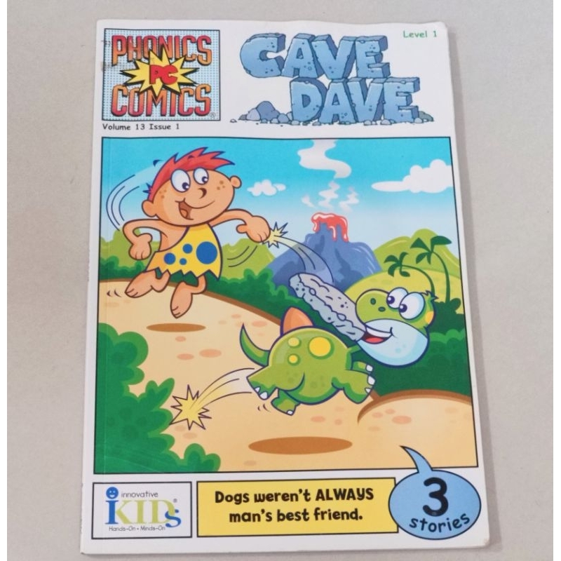 Phonics PC Comics Cave Dave Level 1 เล่ม 13 ฉบับที่ 1 อายุ 6 up เด็ก English Comic ไวยากรณ์กราฟิกหนั