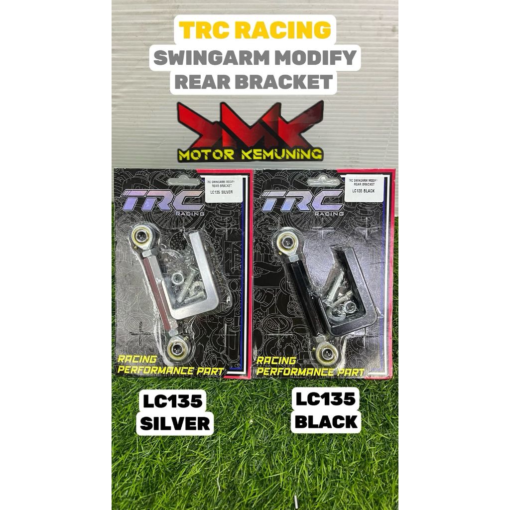 BRACKET BREK 135LC - TRC RACING SWINGARM MODIFY REAR BRACKET LC135 SILVER/HITAM