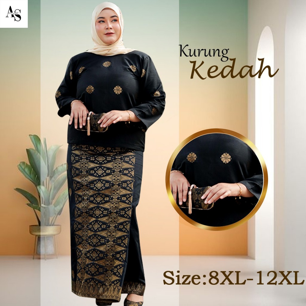 ผ้าฝ้าย 100% พลัสไซซ์ 8xl - 12xl Baju Kurung Kedah By Athirah Kurung Moden Baju Kurung Baju Raya 2024