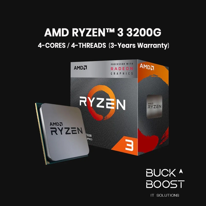 โปรเซสเซอร ์ AMD RYZEN 3 3200G AM4 ( 4-Cores/4Threads ) AMD RYZEN 3000 Series
