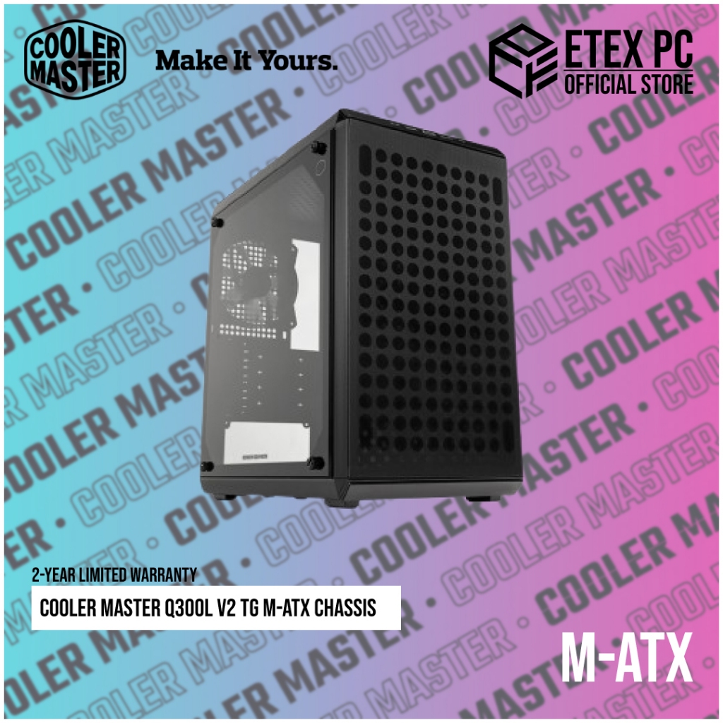 คูลเลอร์มาสเตอร์ Q300L V2 TG m-ATX แชสซี Q300LV2-KGNN-S00