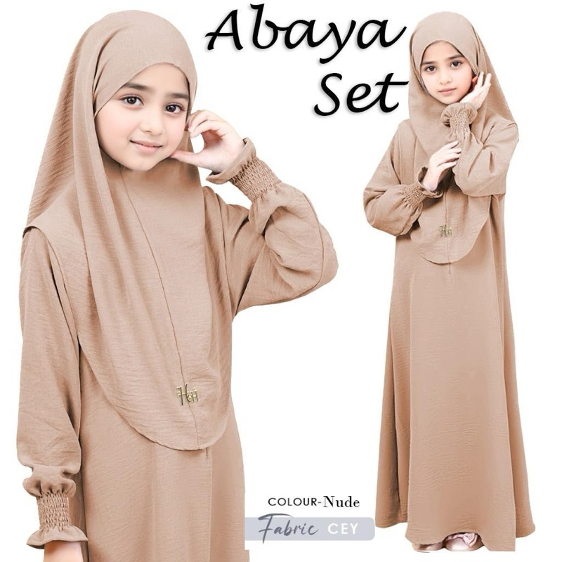 NEW ARRIVAL ABAYA SET BUDAK KHIMAR PERCHUMA (CEY) ผ้าฝ้าย ITALIAN BY FABRIC TEXTILE - รูปที่ 3