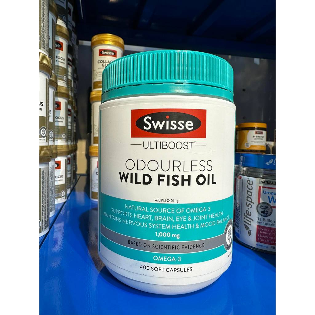 Swisse 深鱼油型老年无调味鱼油 Ultiboost Odorless Wild Fish Oil 1000mg (400 แคปซูล)