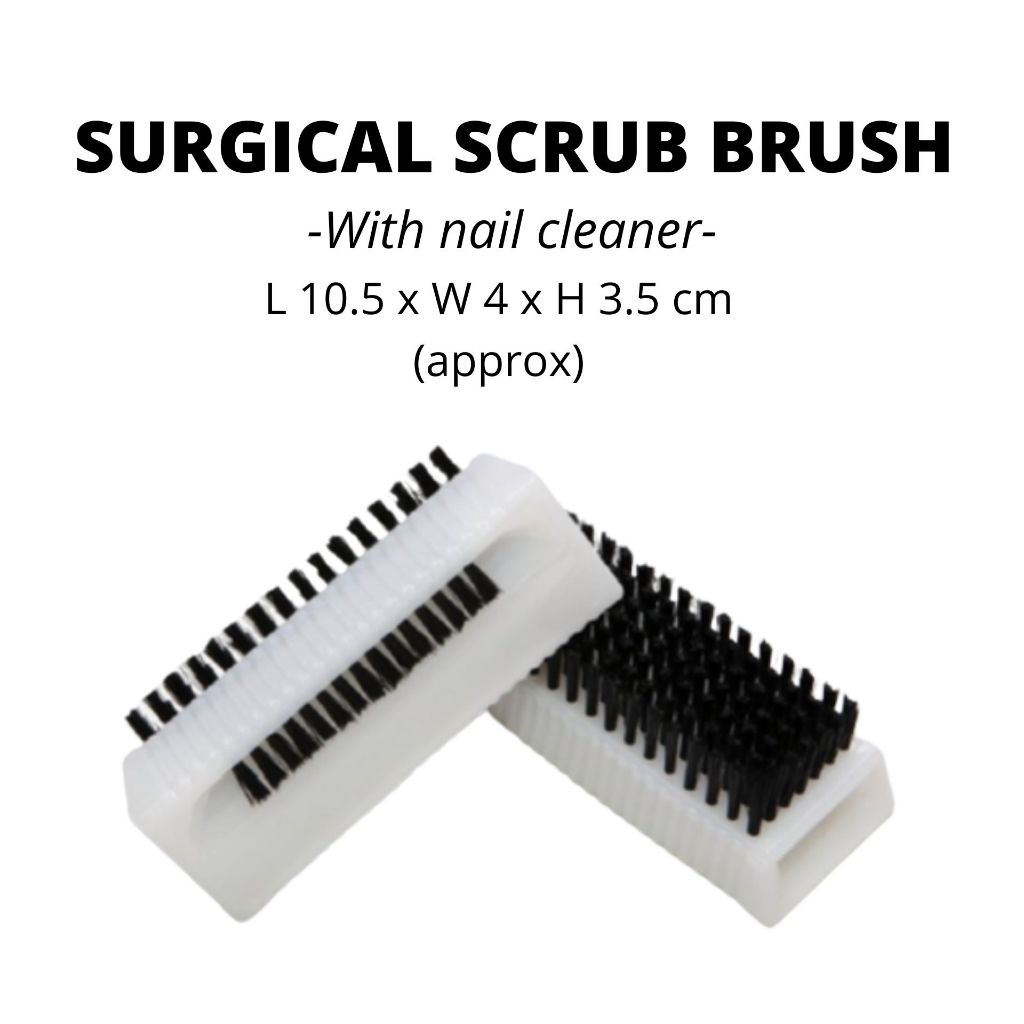 Surgical SCRUB BRUSH SURGEON CLEANING NYLON BRISTLES MEDICAL GRADE NAIL SCRUBBER