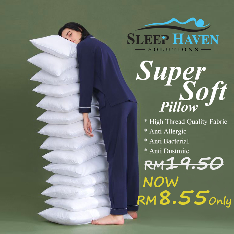 Sleep HAVEN หมอนนุ่มพิเศษ [Budget Home Shopper] Anti แพ้, Anti Bacterial, Anti Dustmite Bantal