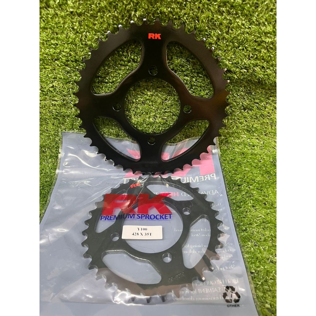 RK YAMAHA SIZE 428 RXZ / LC135 / 125Z / Y110 / SRL110 RK BLACK TAMASHII STEEL SPROCKET