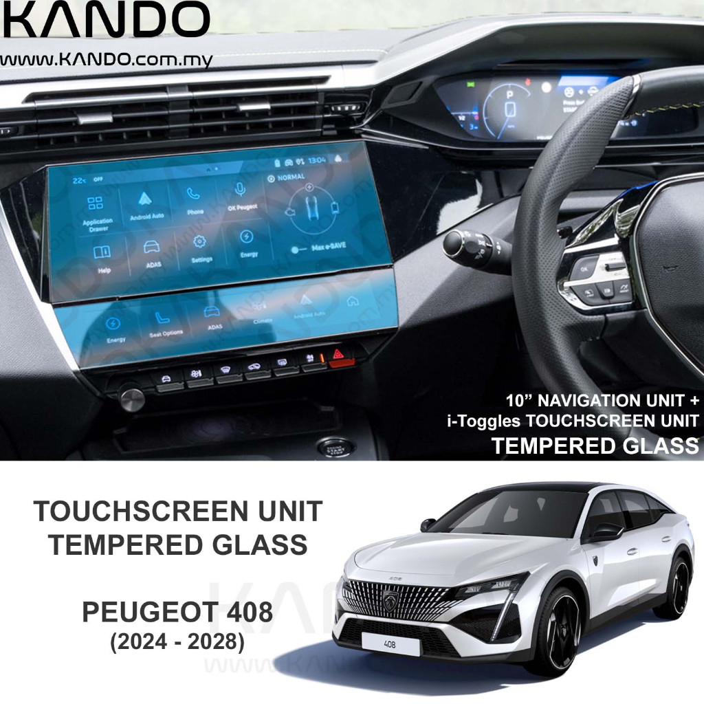 Peugeot 408 กระจกนิรภัย Protector Peugeot 408 ป้องกันหน้าจอ Peugeot 408 i-Toggles กระจกหน้าจอ 408 หน