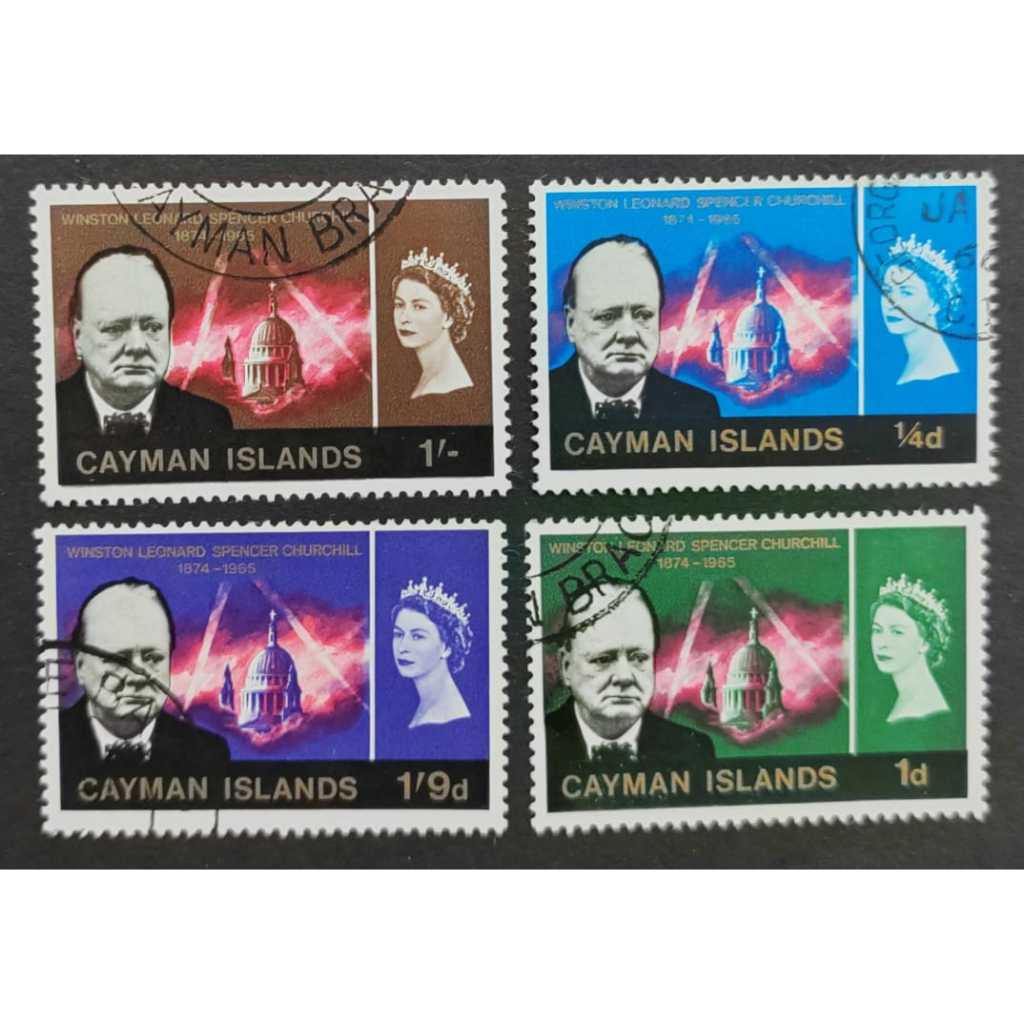 CAYMAN ISLANDS, 1966 Winston Churchill, USED, COMPLETE SET