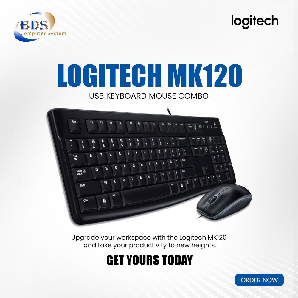 Logitech MK120 Classic Desktop Keyboard + Mouse [Combo]