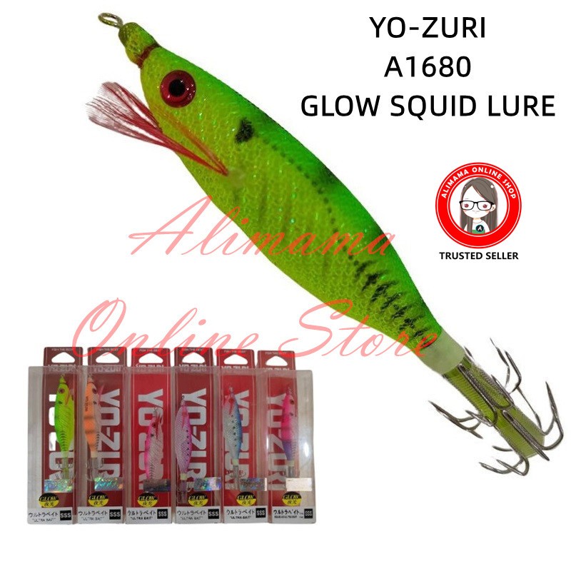 YO-ZURI A1680 ULTRA BAIT GLOW SQUID CANDAT SOTONG FISHING LURE