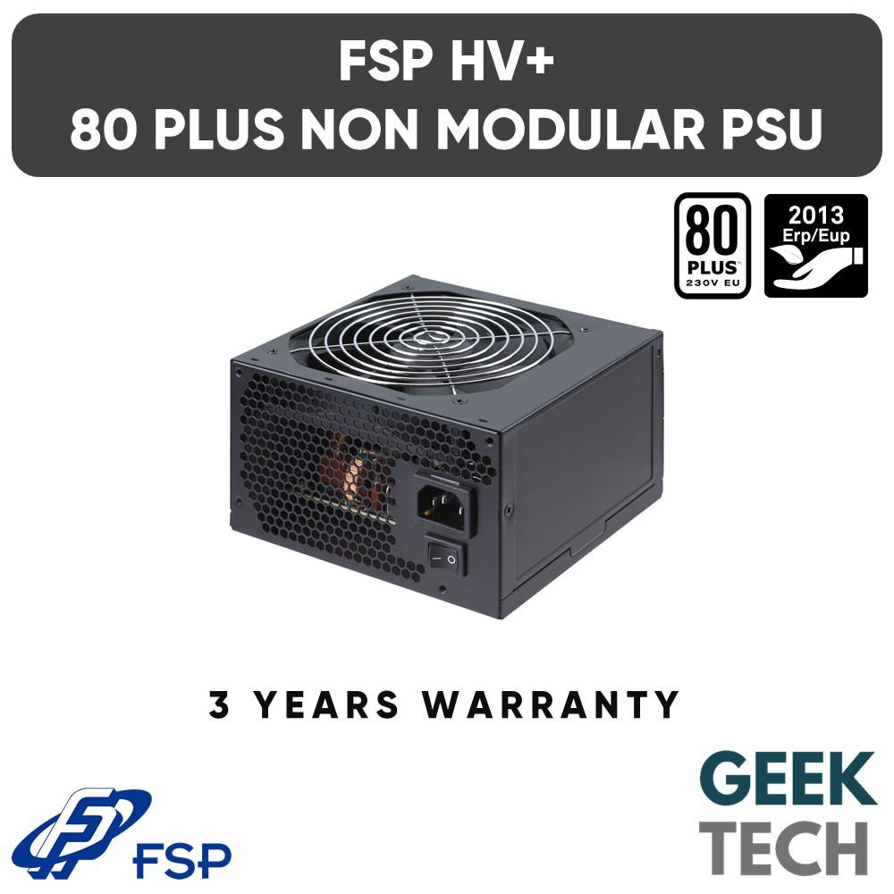 FSP HV+ 80 Plus White Non Modular Power Supply PSU 500W/600W/700W