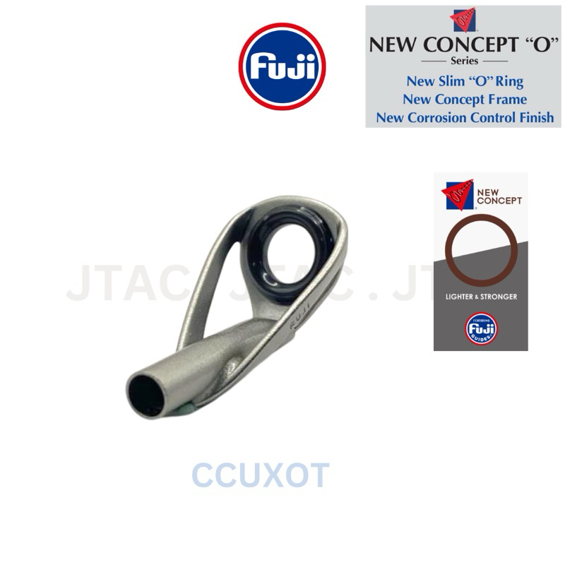 FUJI Boat Rod Trolling Rod Tip Top CCUXOT พร้อม Frosted Silver White Frame