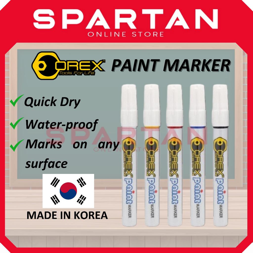 1 และ 6 ชิ้น Orex Paint Marker ทั้ง Quick Dry Abrasion Resistance Orex Pen (Made In Korea)