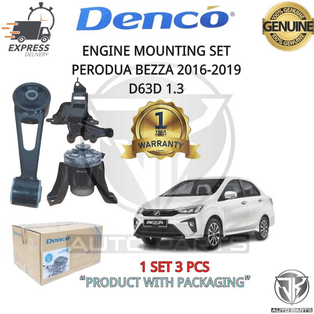 DENCO ENGINE MOUNTING SET PERODUA BEZZA 2016-2020 D63D 1.3 (MK-255015/MK-255016)