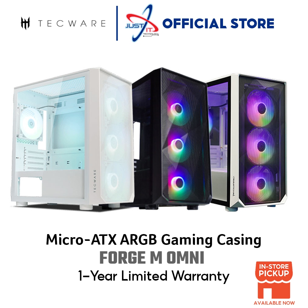 Tecware FORGE M OMNI Micro-ATX ARGB Gaming Case ( BLACK / WHITE / SNOW WHITE )