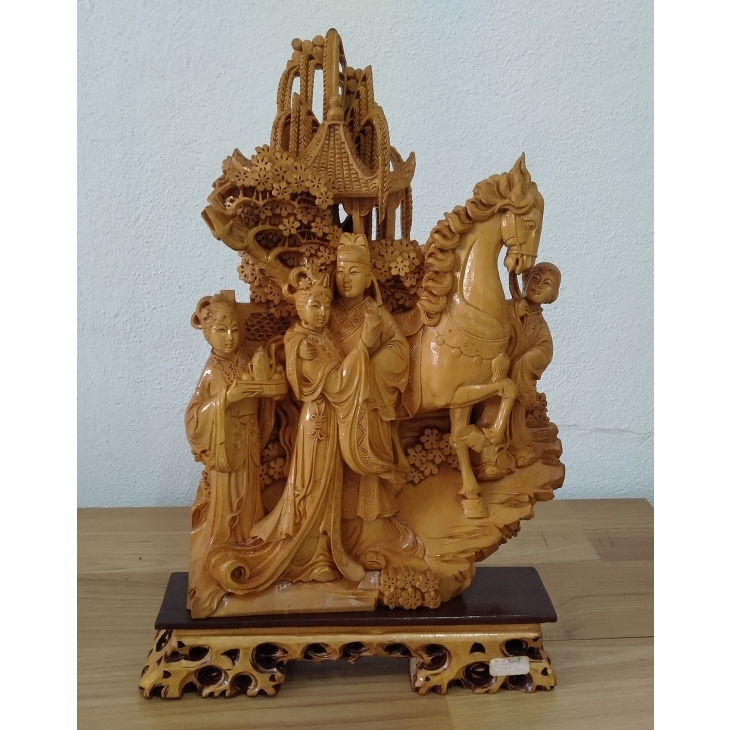 ไม้เนื้อแข็งมือแกะสลักศิลปะ 1970 中国 精 实木手工 术 品 1970