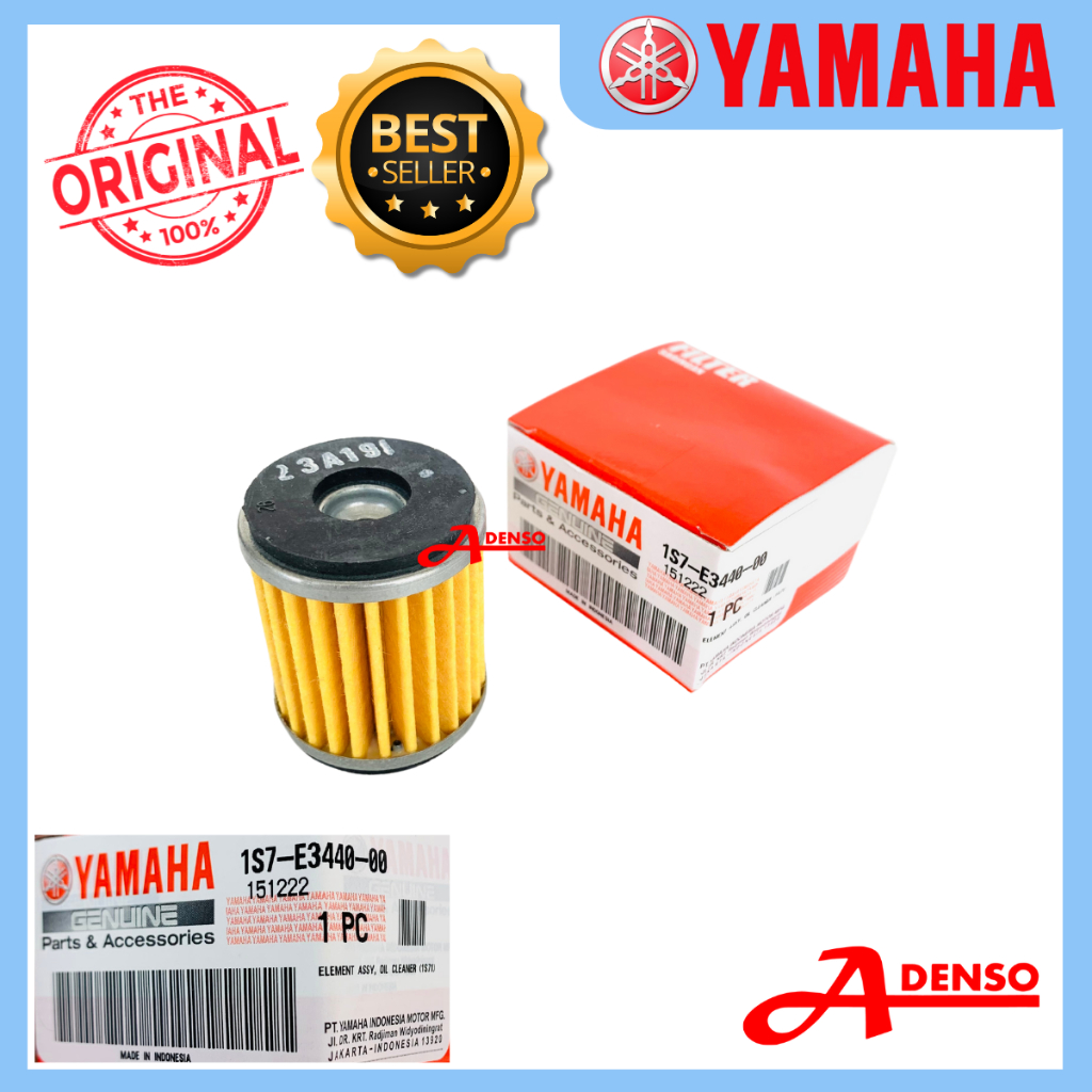 YAMAHA กรองน้ํามันเครื่อง LC135 Y15 SRL FZ Fz150i XMAX LAGENDA115i SRL115 (ORIGINAL100%) 1S7-E3440-0