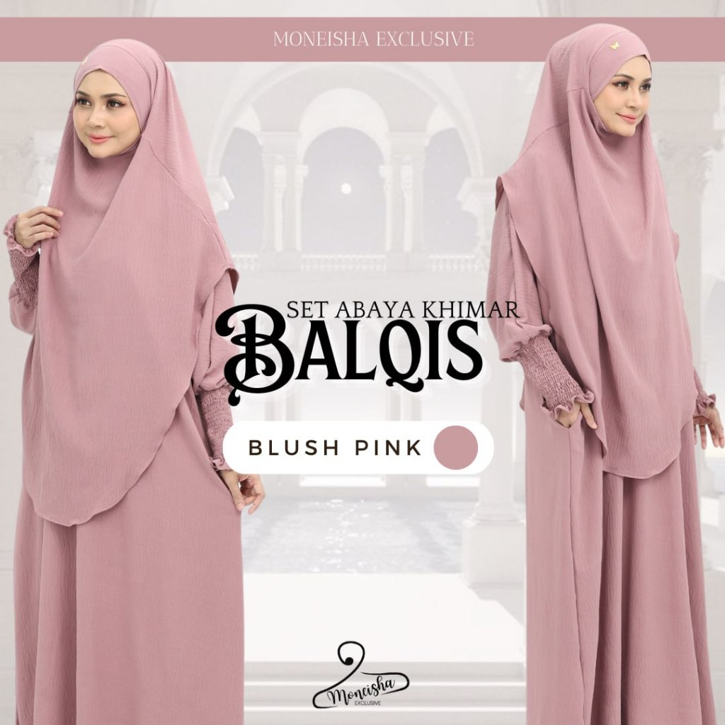 Balqis ชุด ABAYA KHIMAR UMRAH และ HAJJ TRAVEL KAIN CEY CREPE IRONLESS & PERCUMA KHIMAR TALI