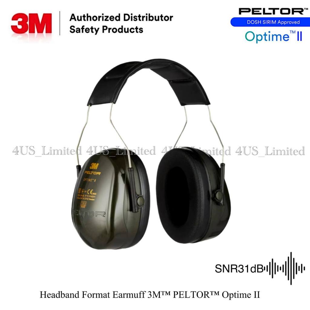 3M H520A PELLER OPTIME II ที่คาดผม EARMUFF SNR 31db SIRIM DOSH