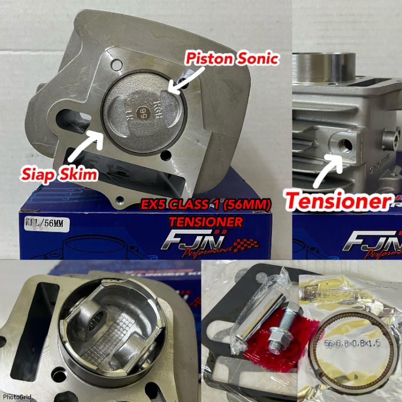 FJN BLOCK EX5 CLASS 56MM TENSIONER รุ่น RACING FJN HHM สีแดง LEO TAIKOM ESPADA