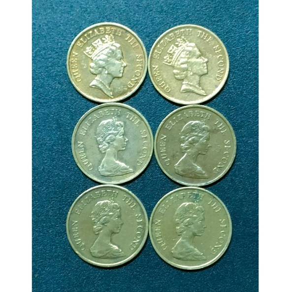 QE II 10 1980 Cents ( 6 เหรียญ )