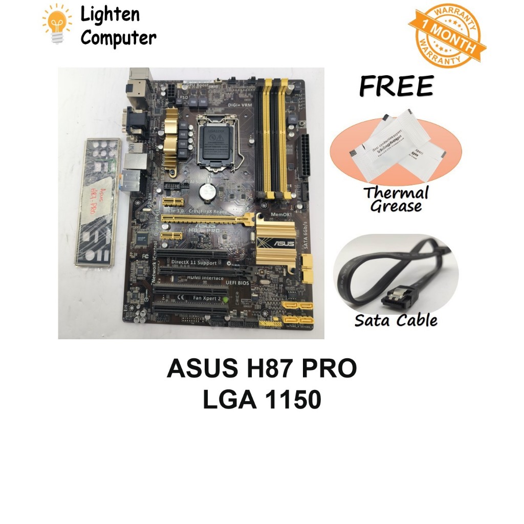 เมนบอร์ดUSED ASUS H87-PRO / H87-PLUS | ชม.87 | แอลจีเอ 1150 | อินเทลรุ่นที่ 4 | เอทีเอ็กซ์