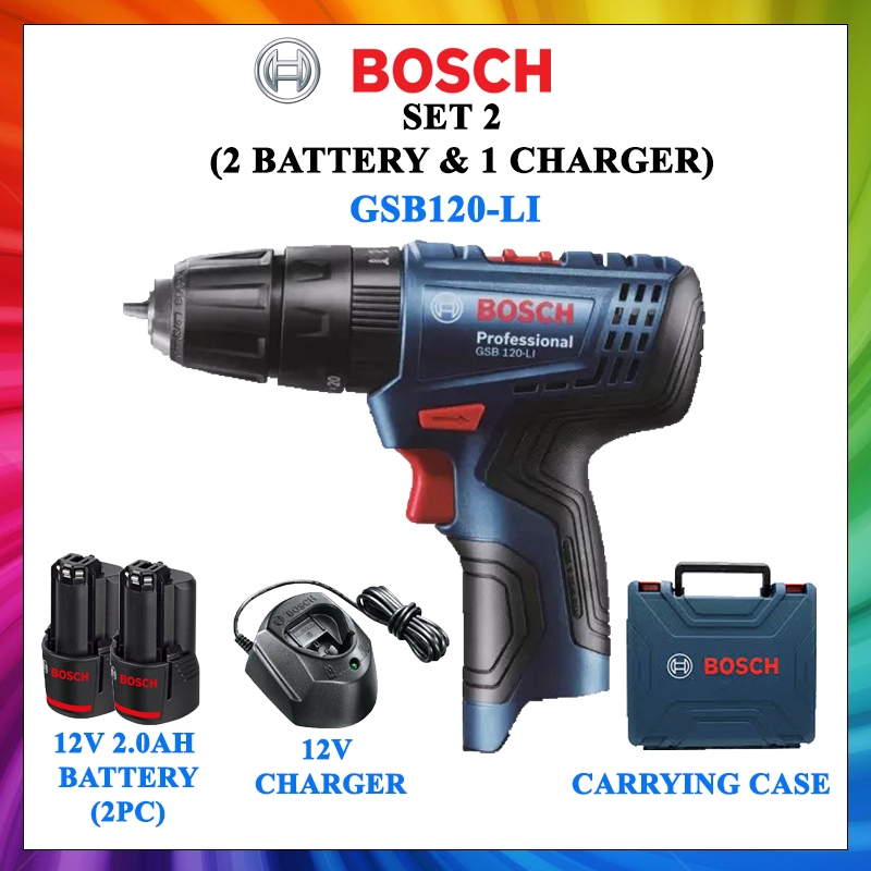 BOSCH GSB 120-LI สว่านกระแทกไร้สายระดับมืออาชีพ Generation2 สว่านเจาะกระแทก / GSB120 LI / GSB120