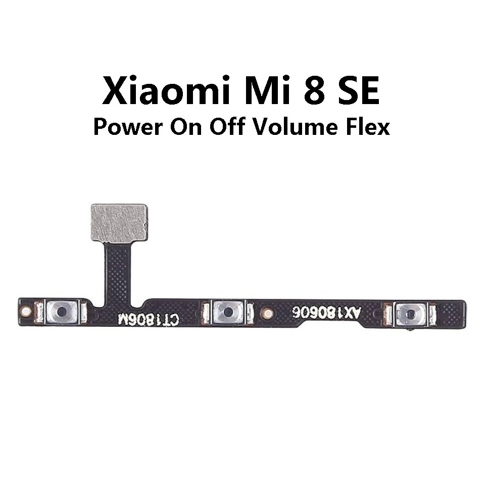 XiaoMi Mi 8 SE / Mi8SE / Mi8 SE ปิดระดับเสียงขึ้นลงปุ่ม Key Flex Cable Ribbon OnOff สําหรับซ่อม