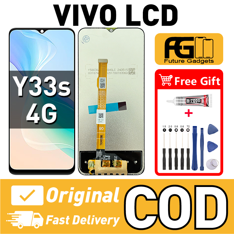LCD VIVO Y33s 4G สําหรับเปลี่ยนหน้าจอสัมผัส LCD Skrin