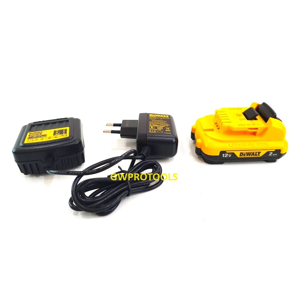 DCB127 + DCB110 DEWALT 12V MAX 2.0AH LI-ION BATERY & 12V LI-ION BATERY CHARGER - PAKEJ KOMBO