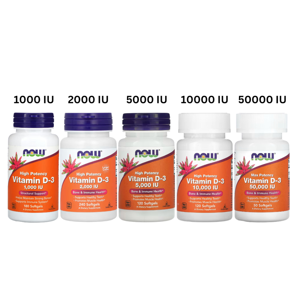 Now Foods วิตามิน D-3 1000/2000/5000/10000/50000 IU