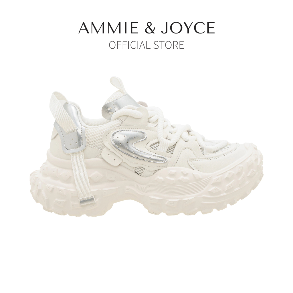 AMME & JOYCE Lake รองเท้าผ้าใบสุภาพสตรีผู้หญิงรองเท้า (สีขาว)