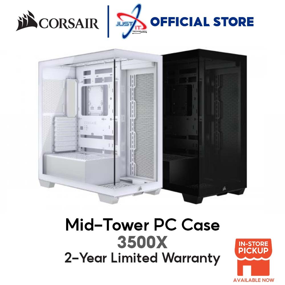 Corsair 3500X MID-TOWER PC CASE / CASING - (สีดํา / สีขาว)