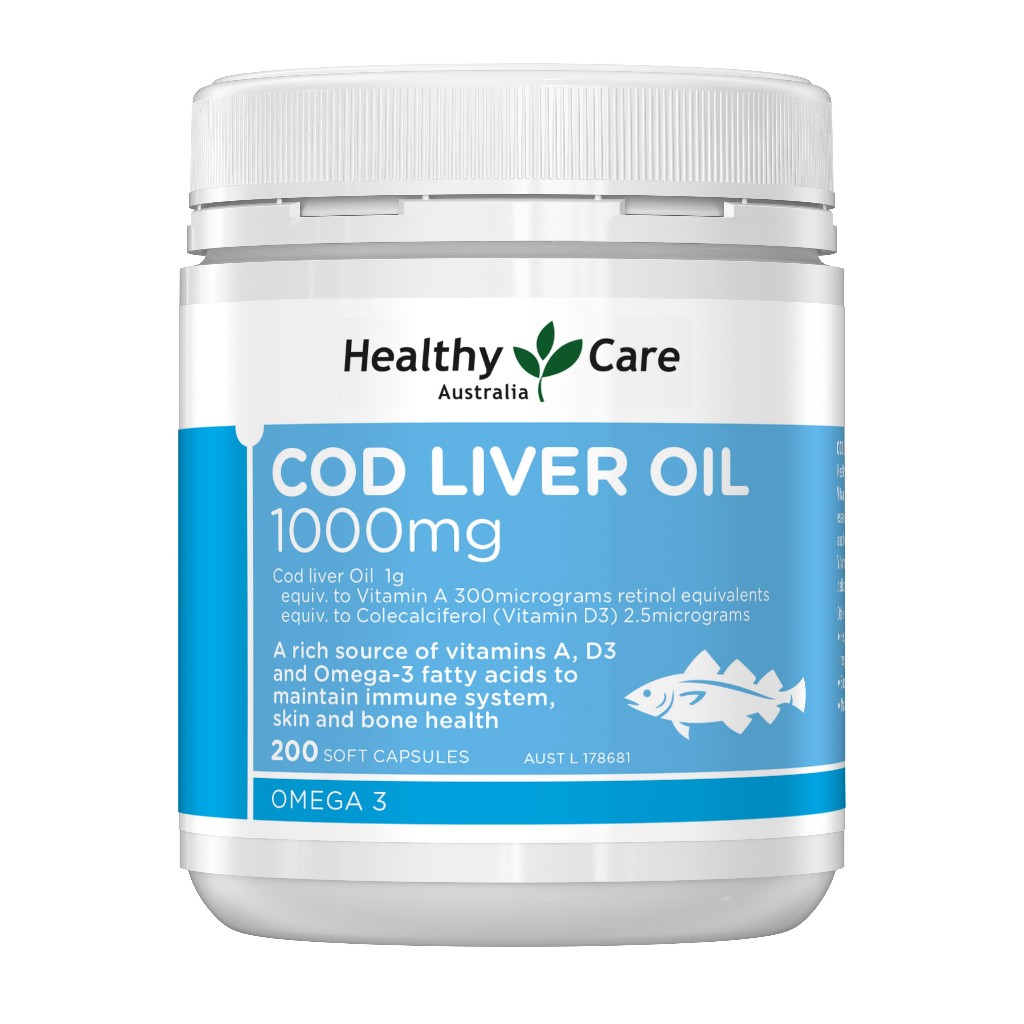 (หมดอายุ May 2027) Healthy Care Liver Oil 1000mg 200 แคปซูล