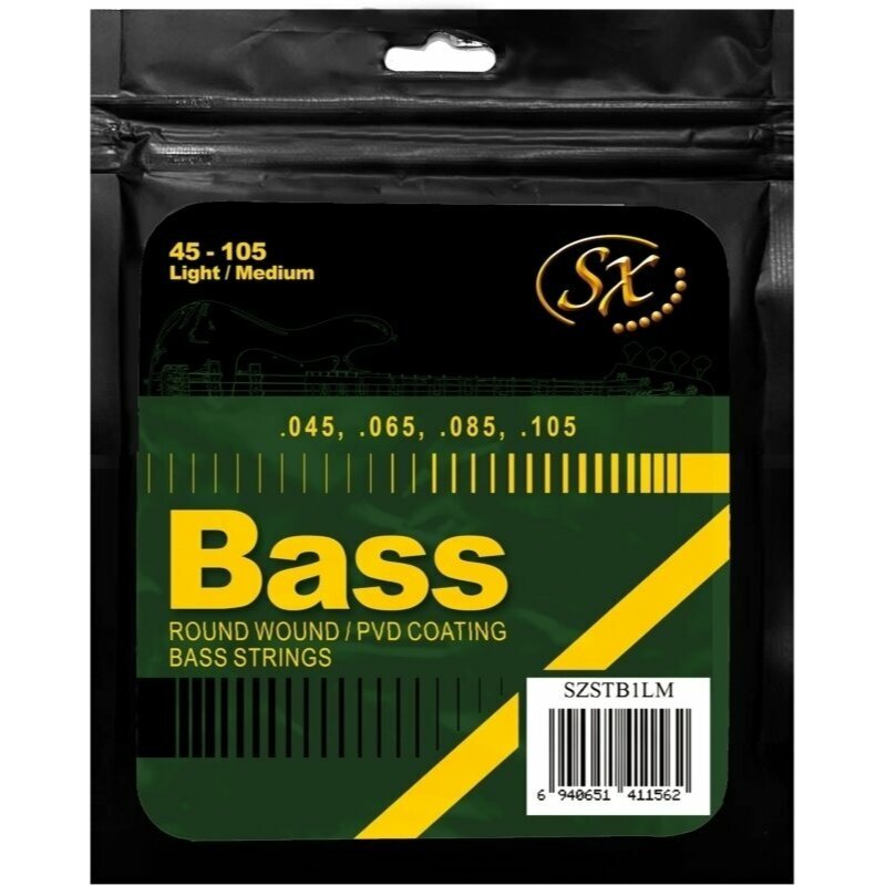SX SSSTB1LM BASS WOUND COATING GUITAR STRINGS 045-105