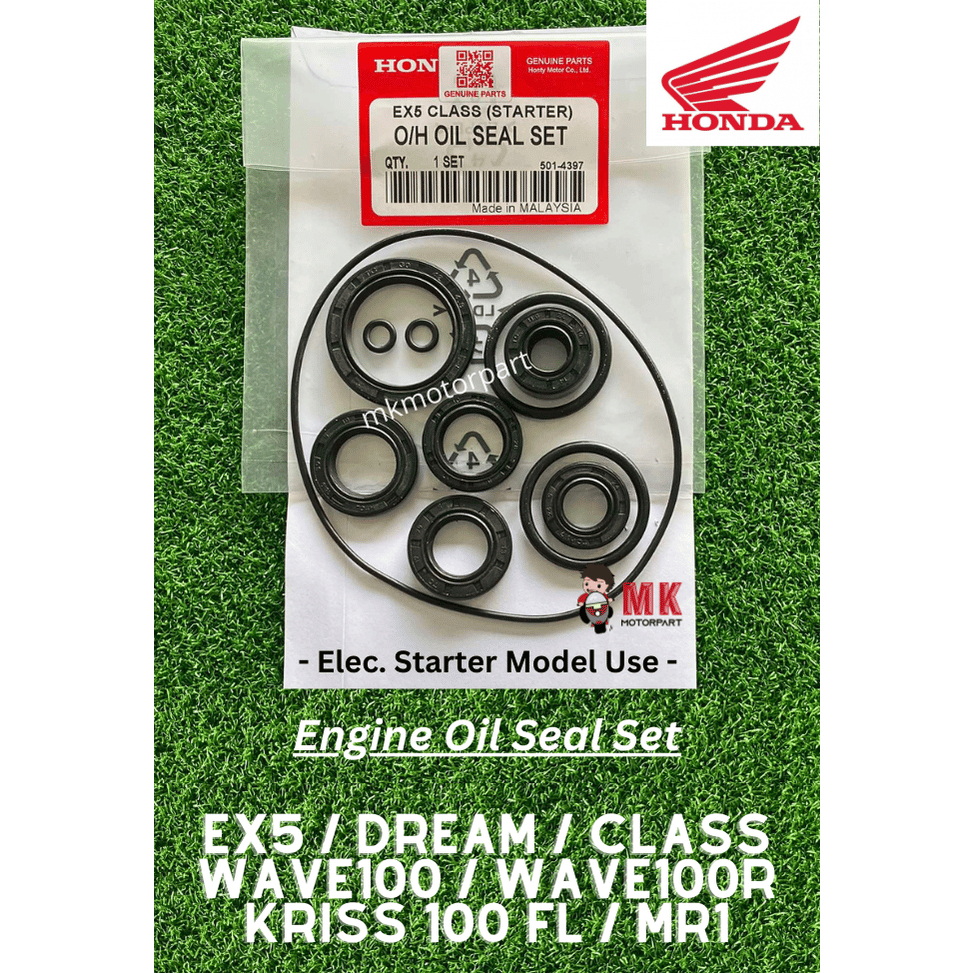 (STARTER) ซีลน้ํามันเครื่องยนต์ครบชุด Honda EX5 Hi Power Dream Class 1 Wave100 Wave100R KRISS100 KRISS FL MR1