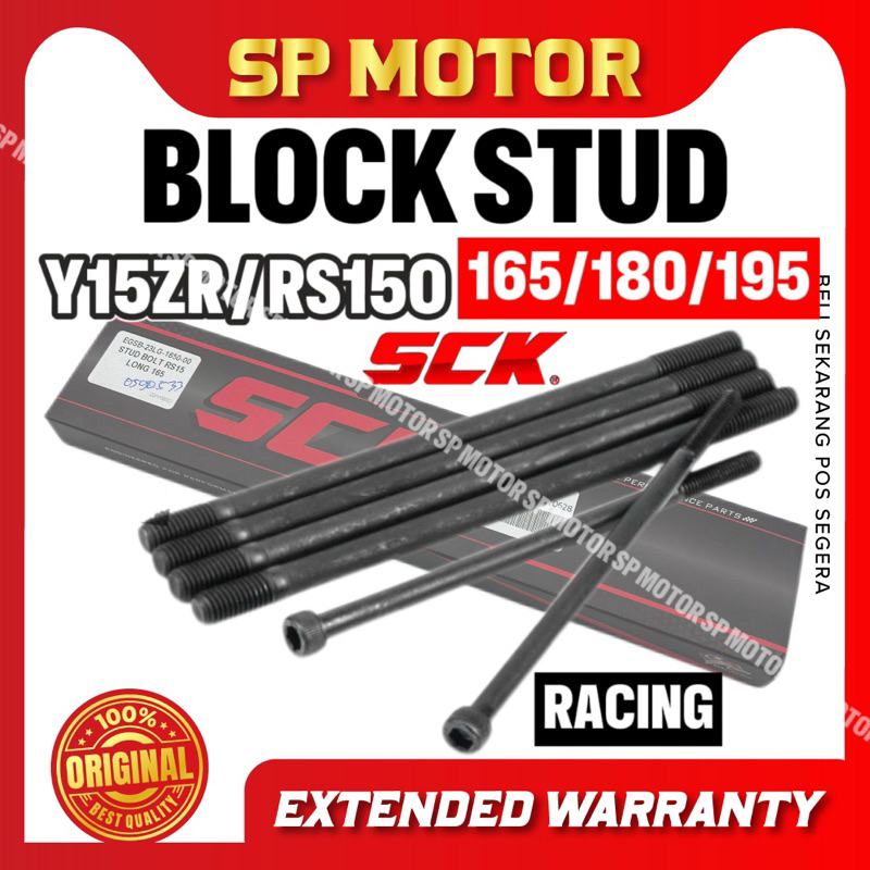 SCK LC135 / Y15ZR / RS150 RSX BOLT BLOCK ENGINE STUD 165MM 180MM 195MM JACKROD 4.5MM - 7.5MM RACING 