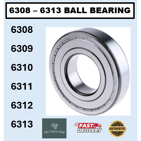 6308 6309 6310 6311 6312 6313 DEEP GROOVE BALL BEARING ZZ/2RS METAL SHIELDED RUBBER SHIELDED