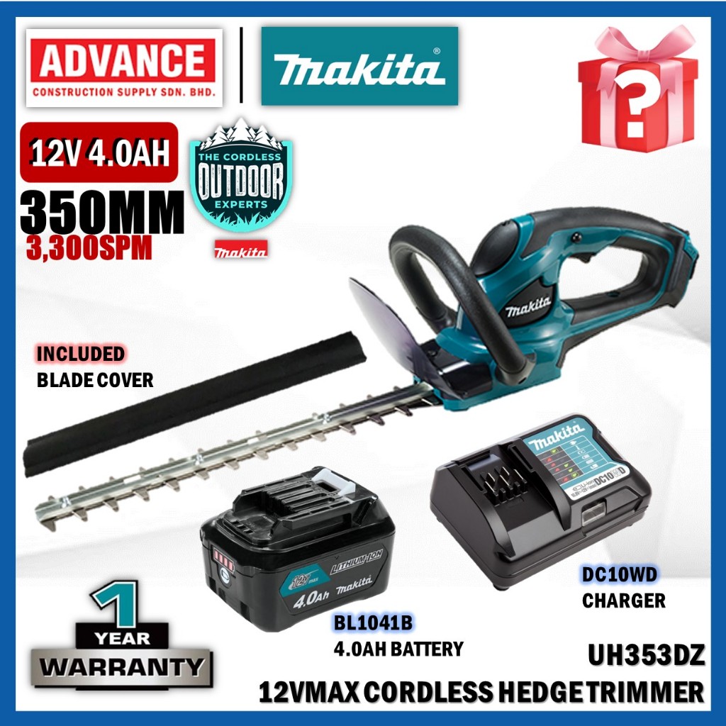 MAKITA UH353DZ / UH353DWA 12Vmax เครื่องตัดแต่งพุ่มไม้ไร้สาย 350MM (13-3/4")