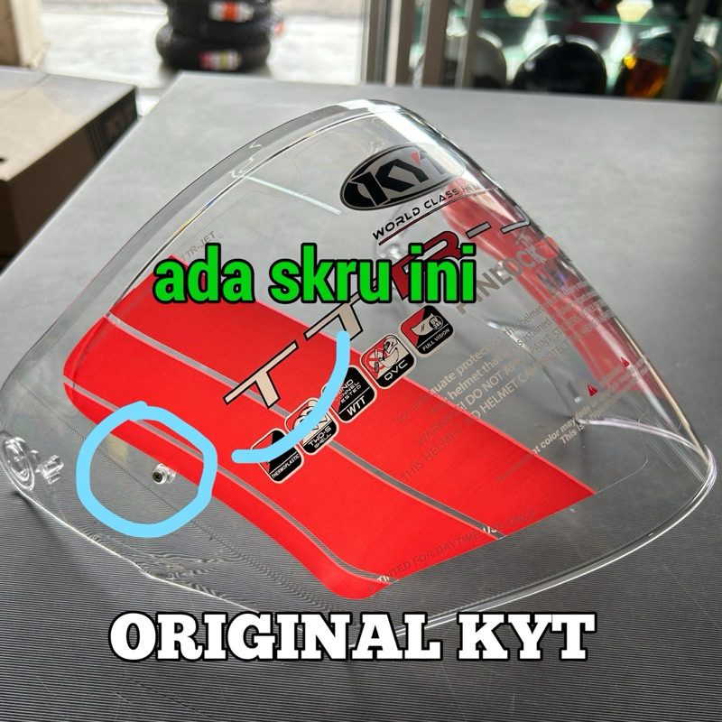 หมวกกันน็อค VISOR KYT TTR JET NFJ VISOR KYT CLEAR