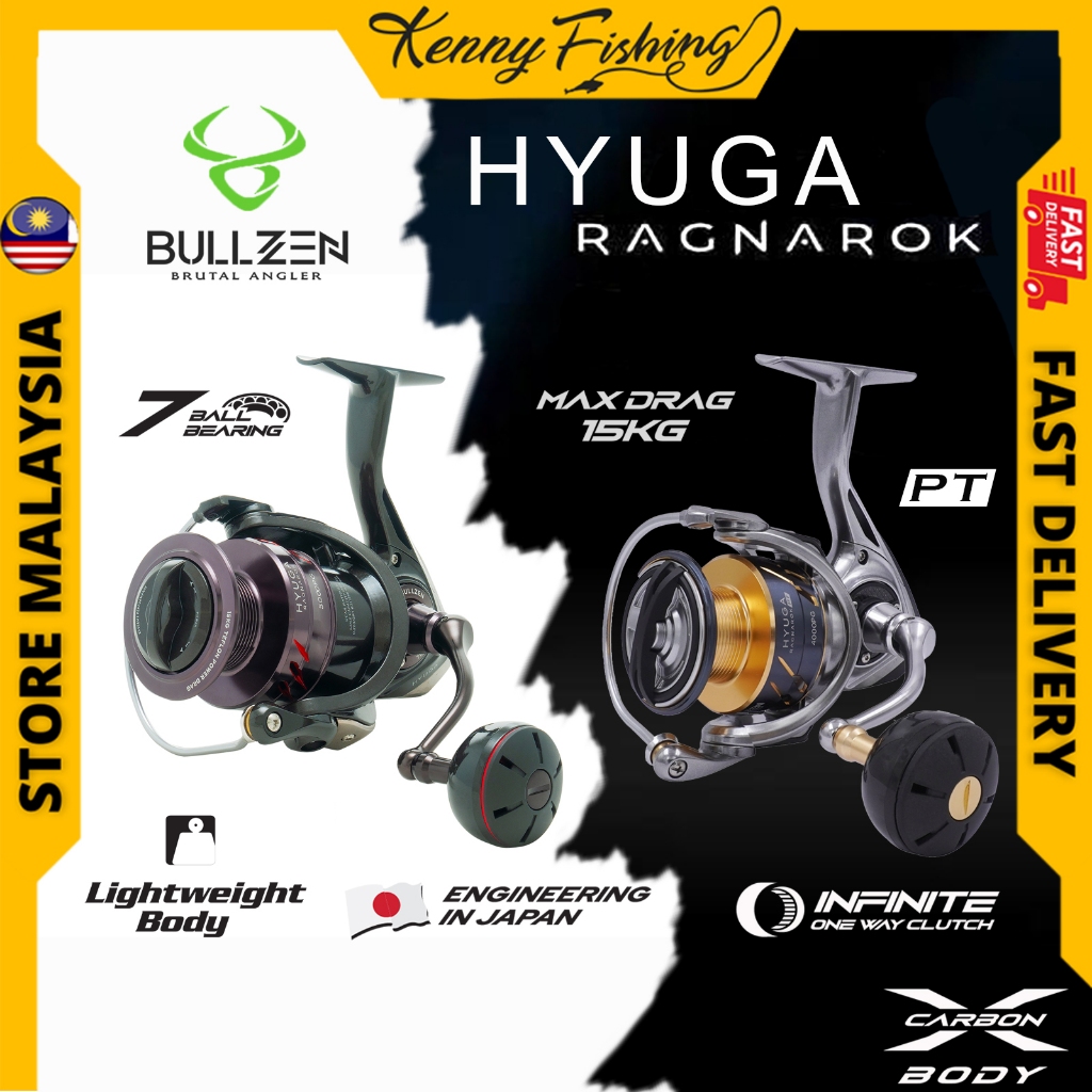 BULLZEN HYUGA RAGNAROK PT/ HYUGA RAGNAROK SPINNING FISHING REEL