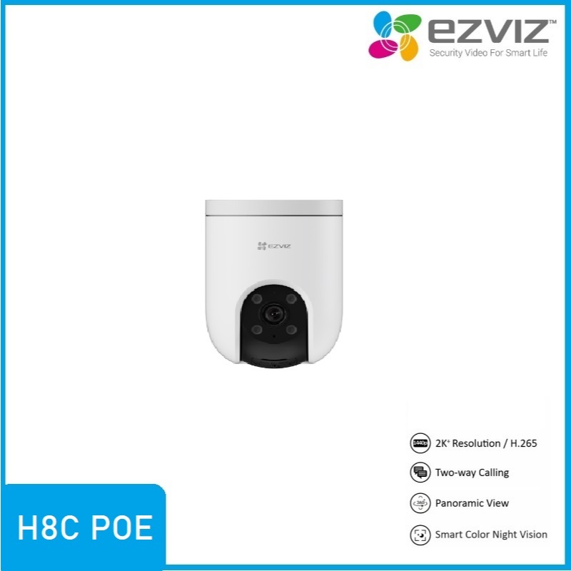 กล้องรักษาความปลอดภัย EZVIZ H8c PoE Pan & Tilt PoE
