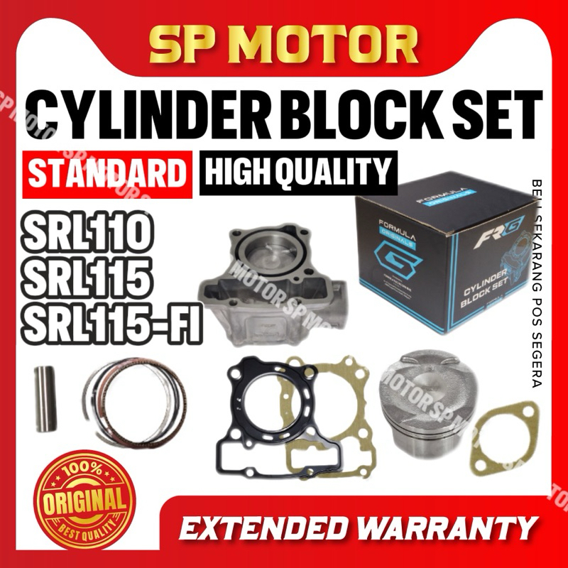 YAMAHA SRL110 SRL115 SRL115-FI CYLINDER BLOCK SET ASSY STANDARD BLOK SET PISTON RING PIN GASKET LAGE