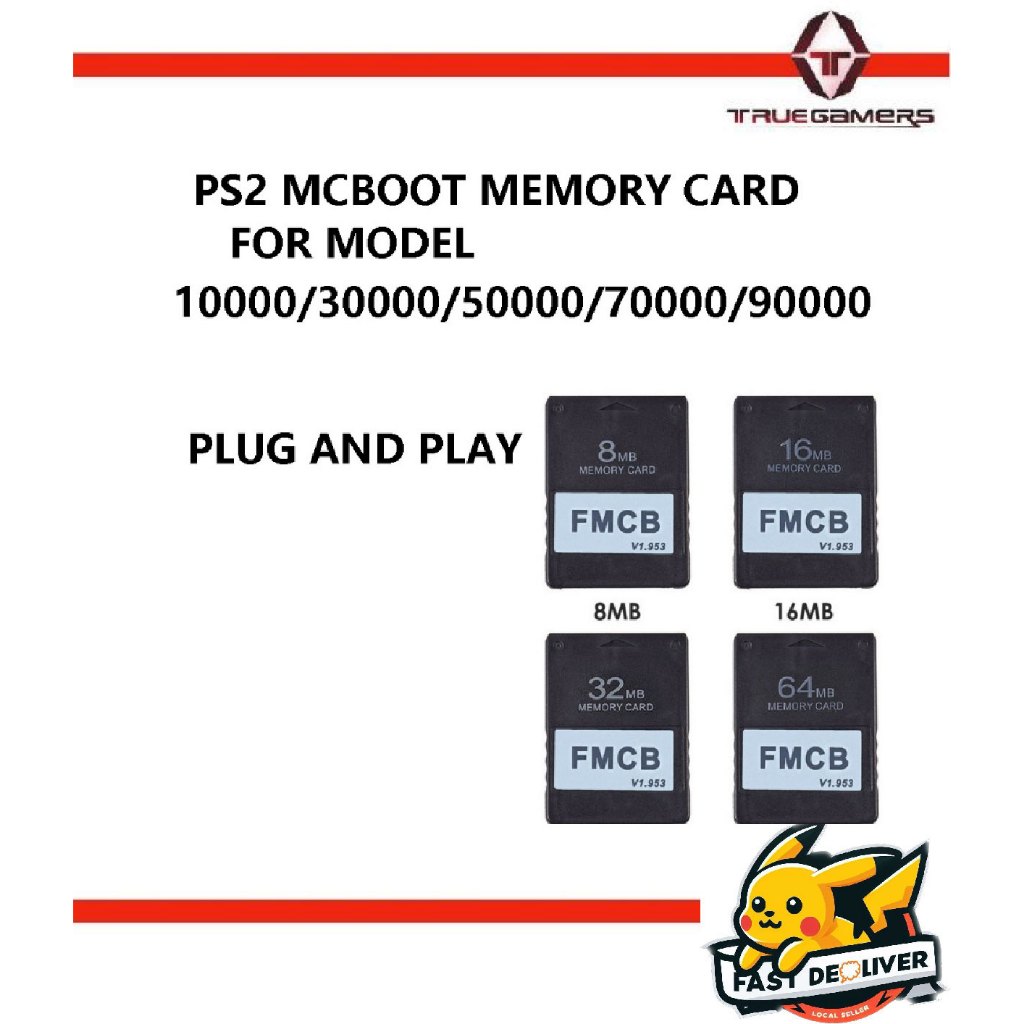 การ์ดหน่วยความจําฟรี MCboot MC 1.8Version PS2 ODE สําหรับ PS2 10000/300000/50000/70000 ทุกรุ่น