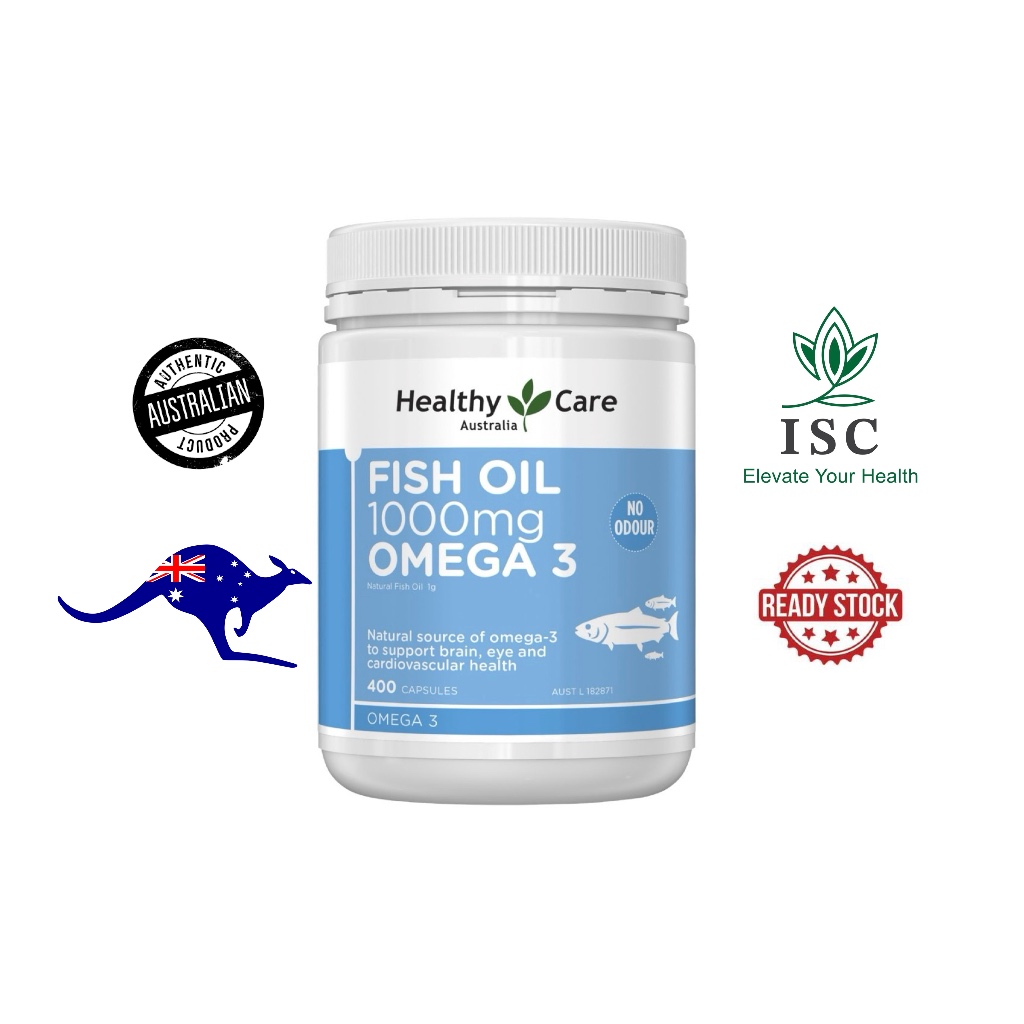 (Exp Jan 2027) Healthy Care Fish Oil 1000mg Omega-3 400 แคปซูล