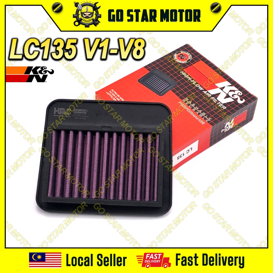 YAMAHA LC135 LC 135LC V1 V2 V3 V4 V5 V6 V7 V8 AIR FILTER RACING K & N RACING AIR FILTER K&N