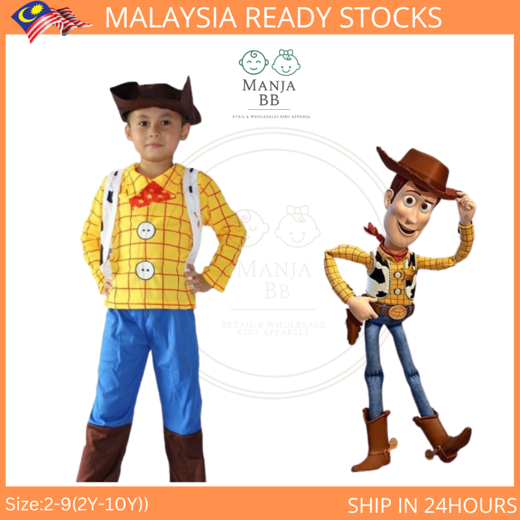 ชุดเด็กชาย Toy story Woody Shirt + Hat + Long Pants Set