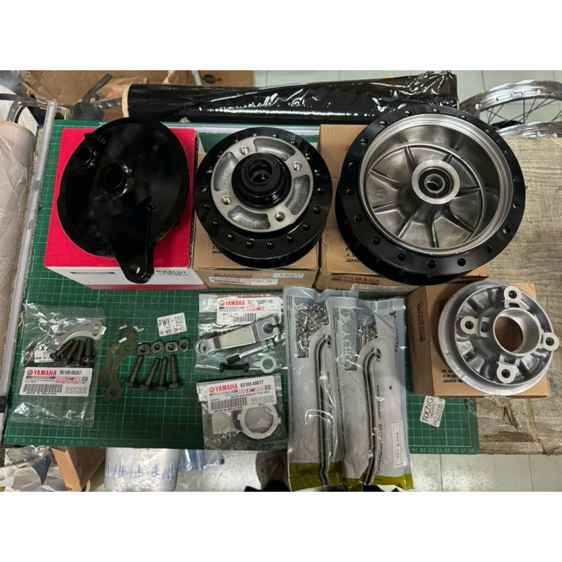 YAMAHA RXZ FRONT HUB / ดุมหลัง / HUB SPORKET / HUB PANEL ชุดคอมโบ